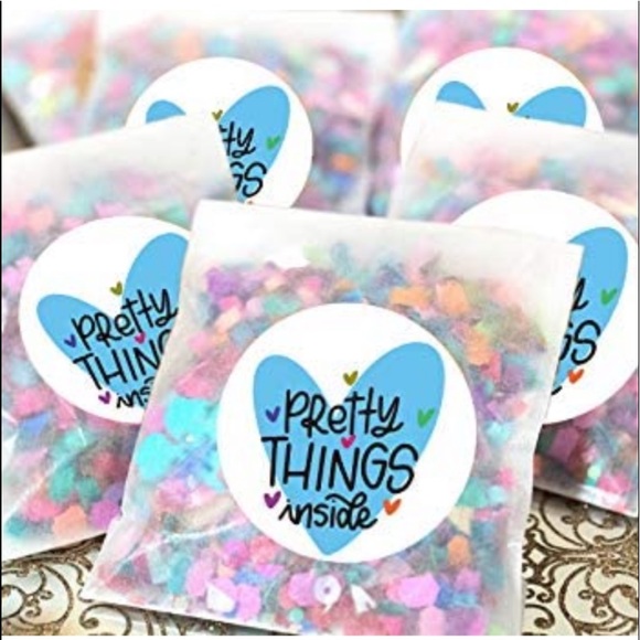 Pretty Things Inside- Blue Heart with white background 2 inch stickers - Picture 3 of 3